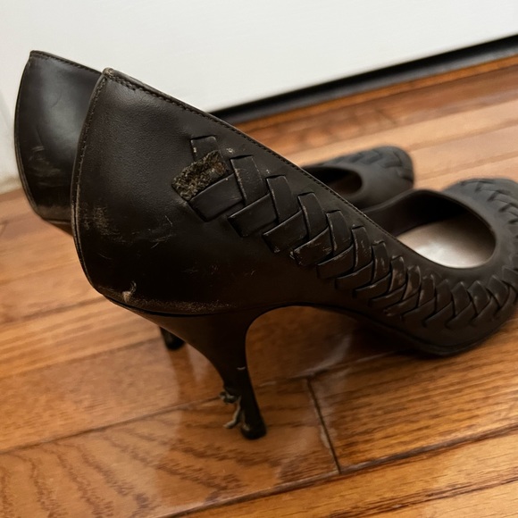 Ferragamo leather braid Heels (10.5) - Picture 5 of 6